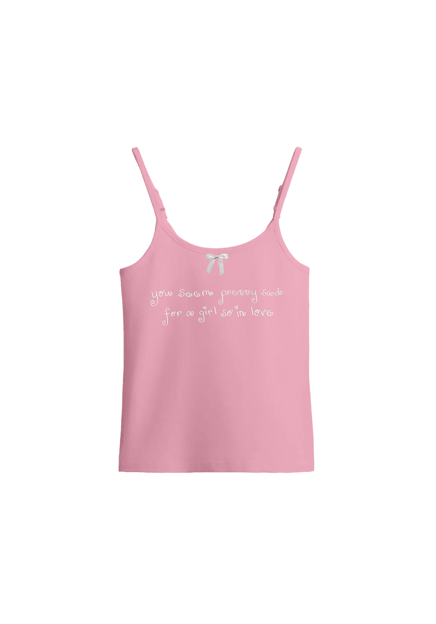 album embroidered women's spaghetti strap tank