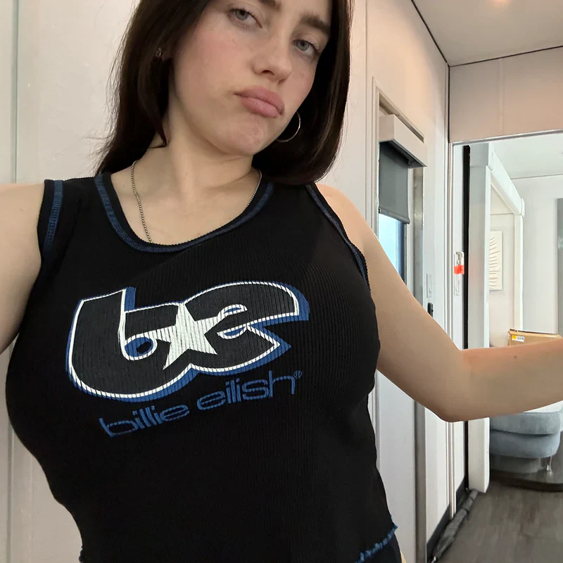 BE Black Contrast Stitch Tank