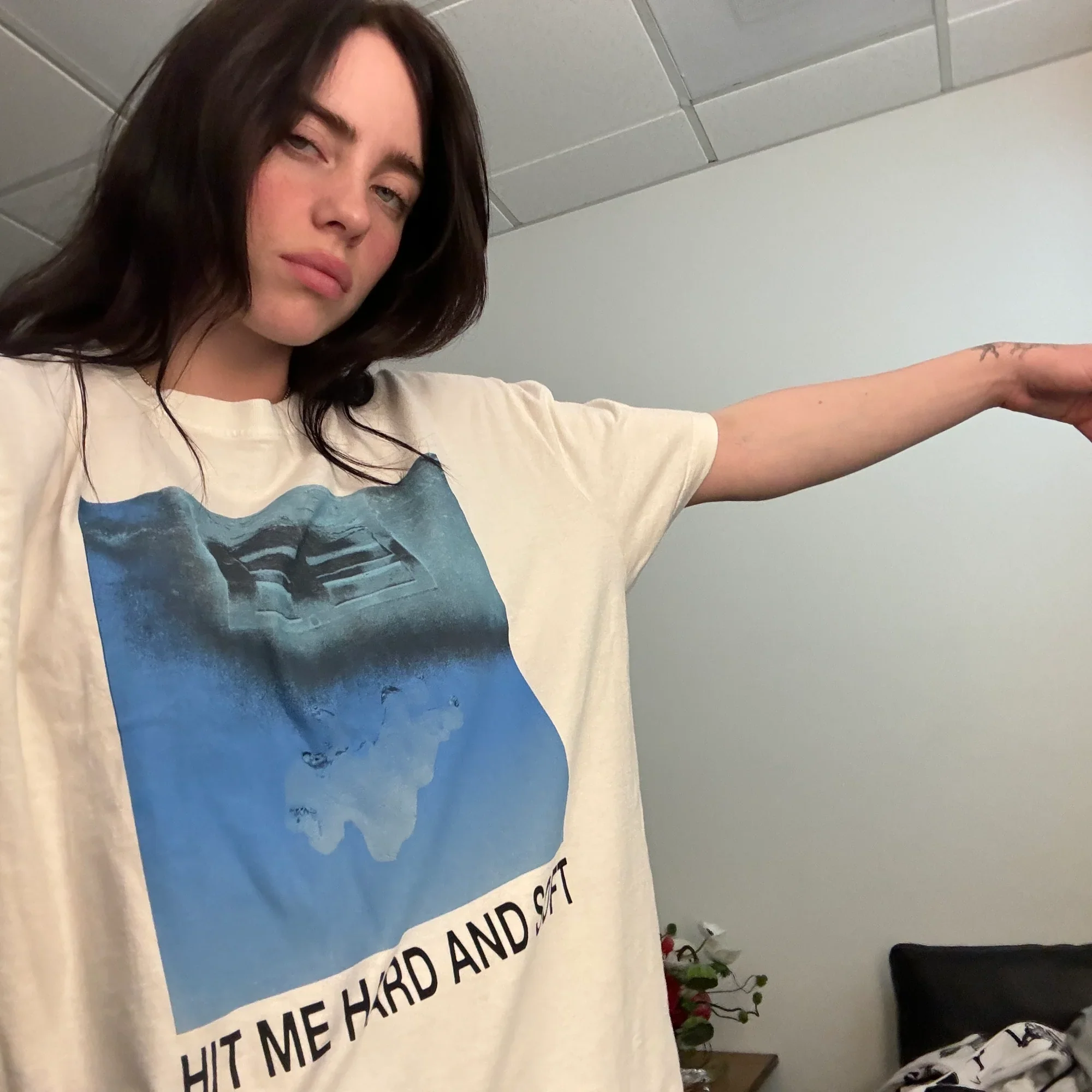 HIT ME HARD AND SOFT White Cover Tee - Image 2