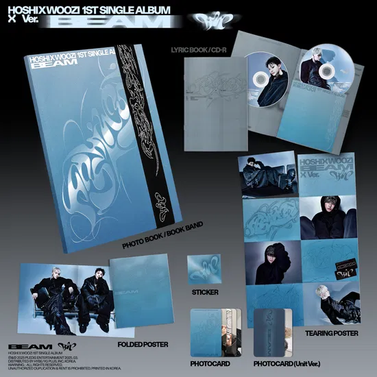 HOSHI X WOOZI 1st Single Album ’BEAM’ (x (doubled) Version) (CD+Book)