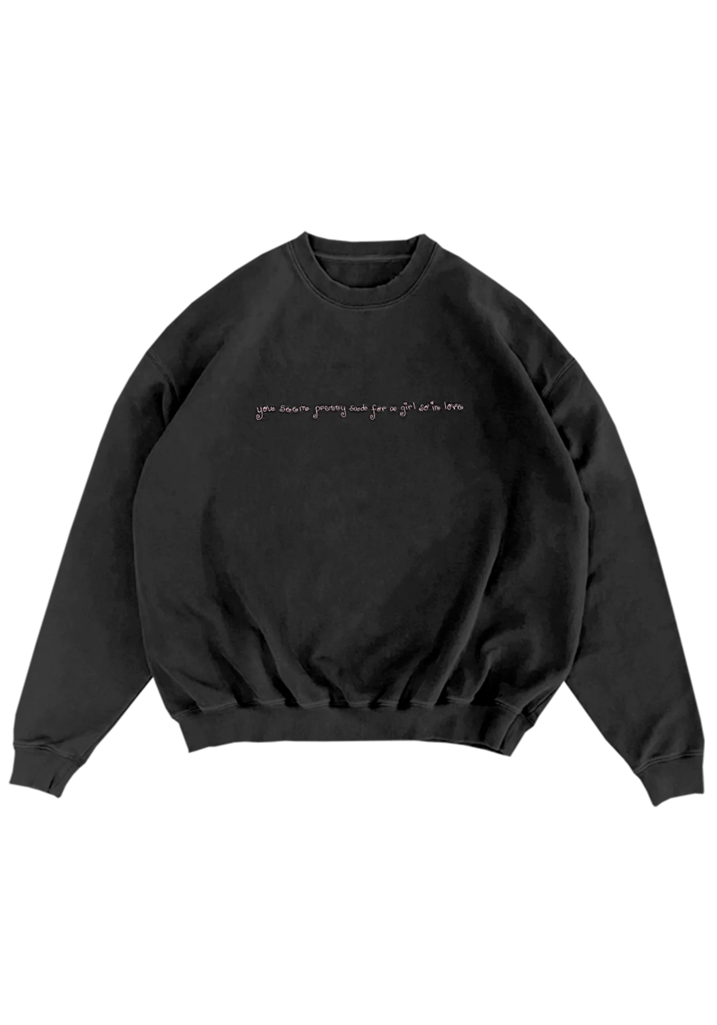 lace album cover embroidered crewneck - Image 2