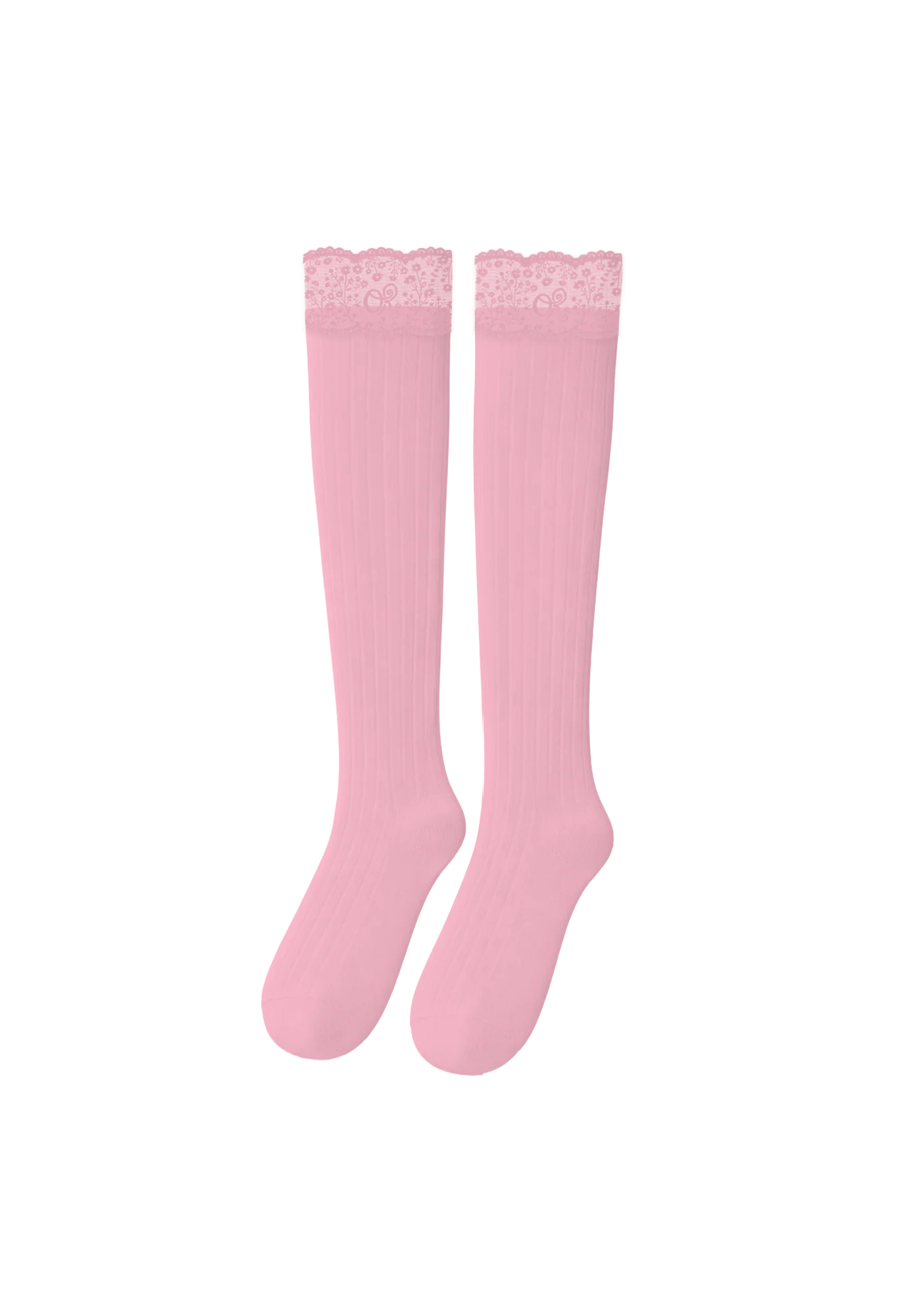 logo lace top knee high sock set - Image 3