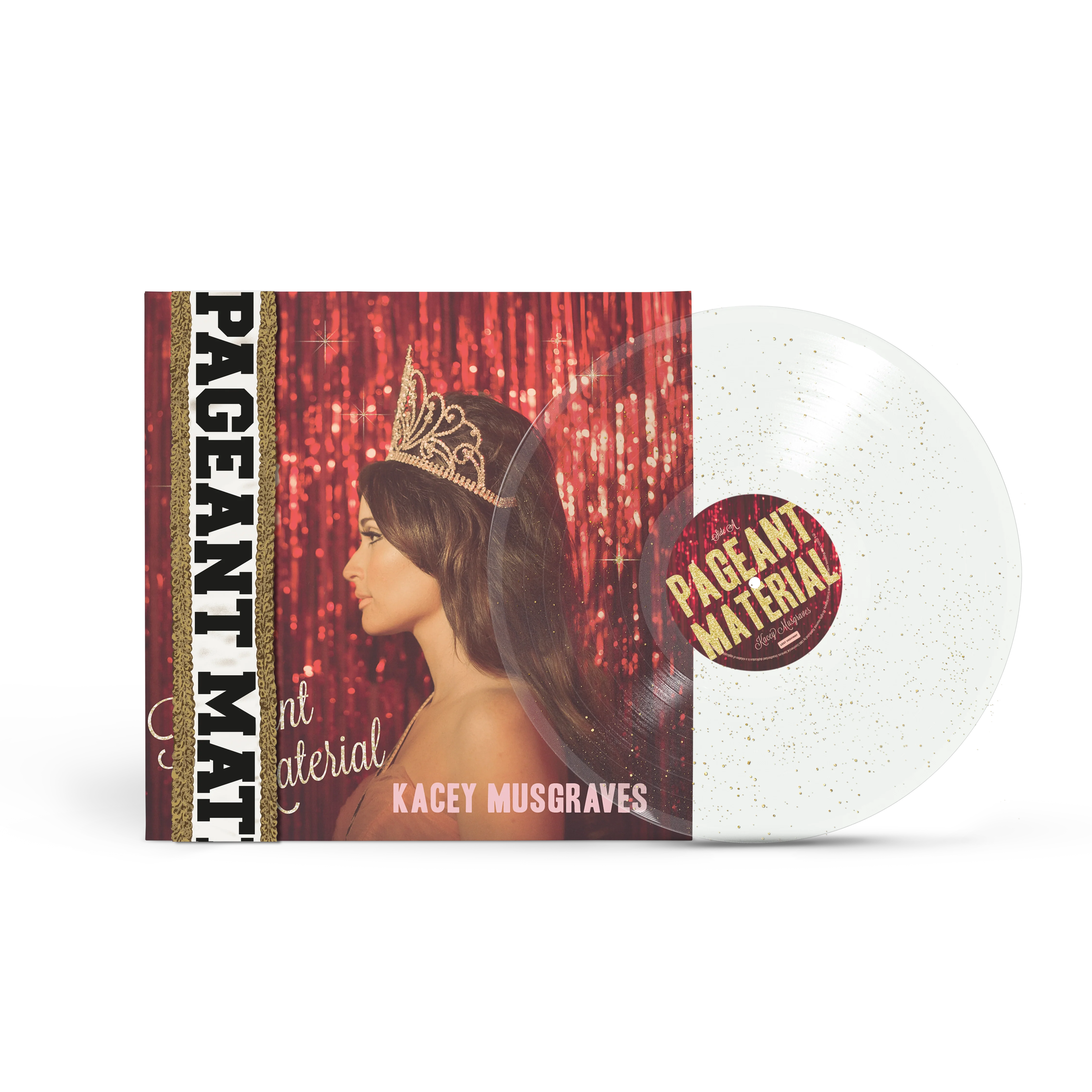 Pageant Material 10th Anniversary Gold Glitter Vinyl