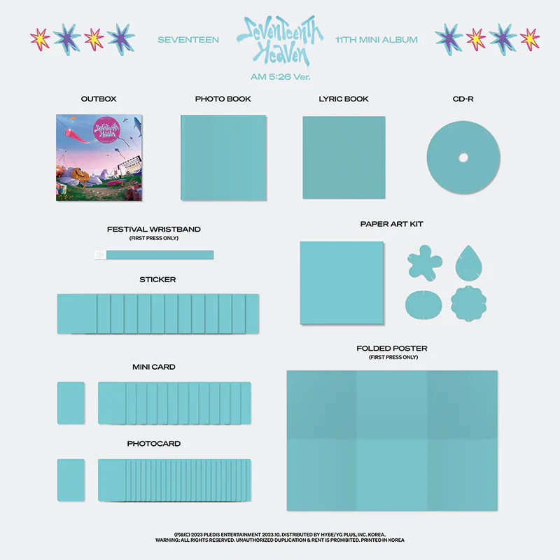 SEVENTEEN 11th Mini Album ’SEVENTEENTH HEAVEN’ (AM 5:26 Version) (CD) - Image 2