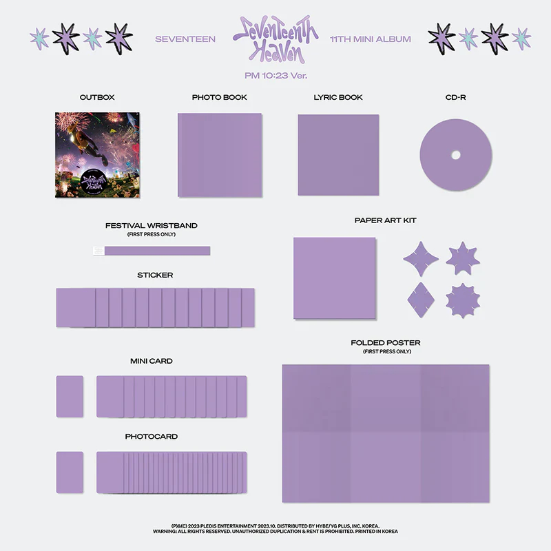 SEVENTEEN 11th Mini Album ’SEVENTEENTH HEAVEN’ (PM 10:23 Version) (CD) - Image 2