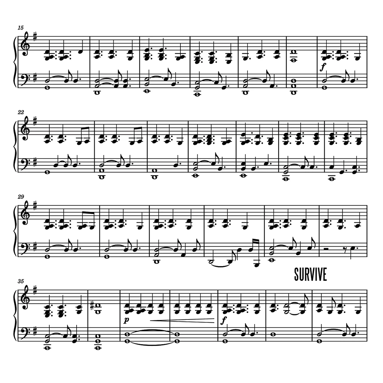 Survive (Piano CD) - Image 2