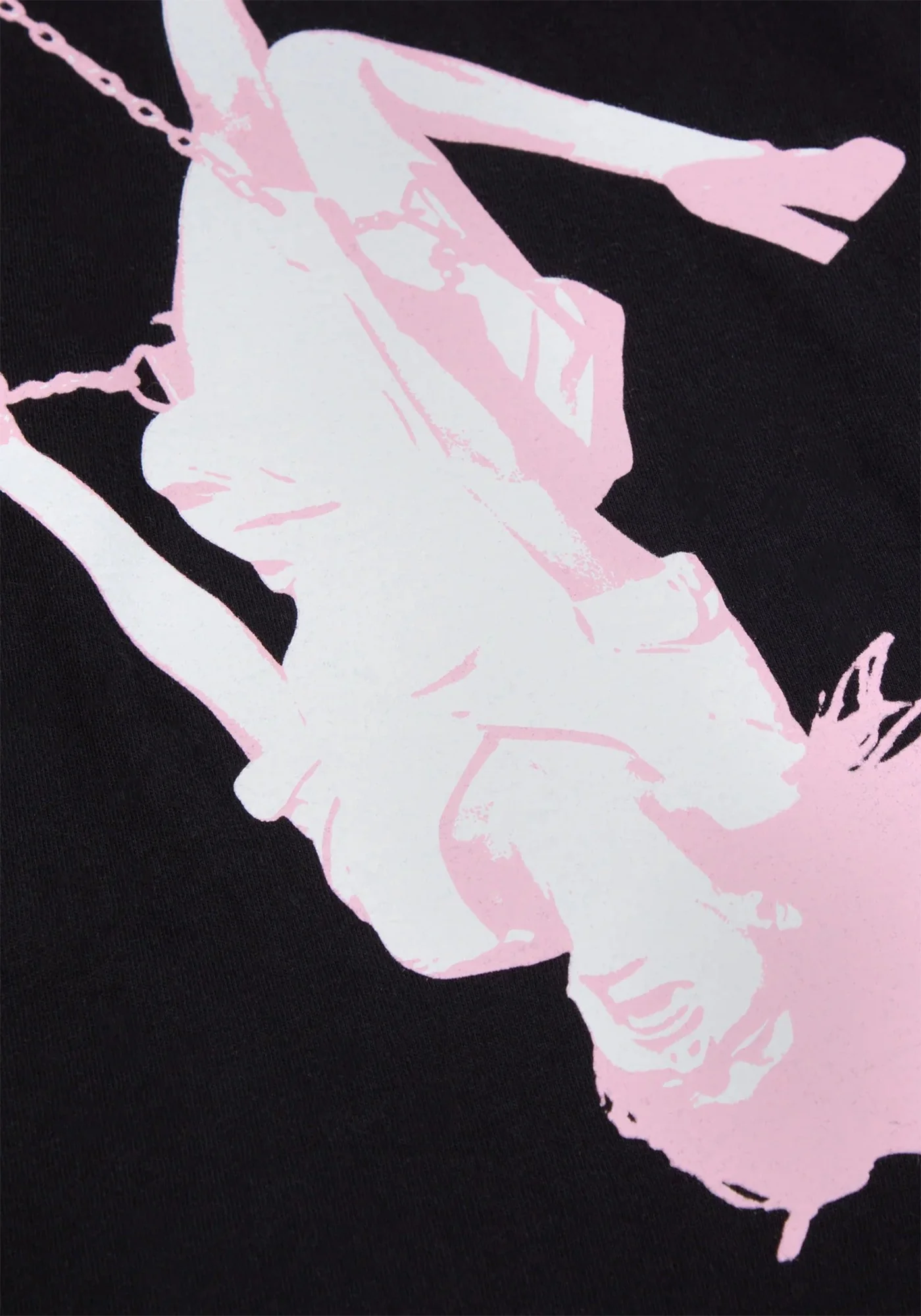 swing embroidered oversized youth black t-shirt - Image 3