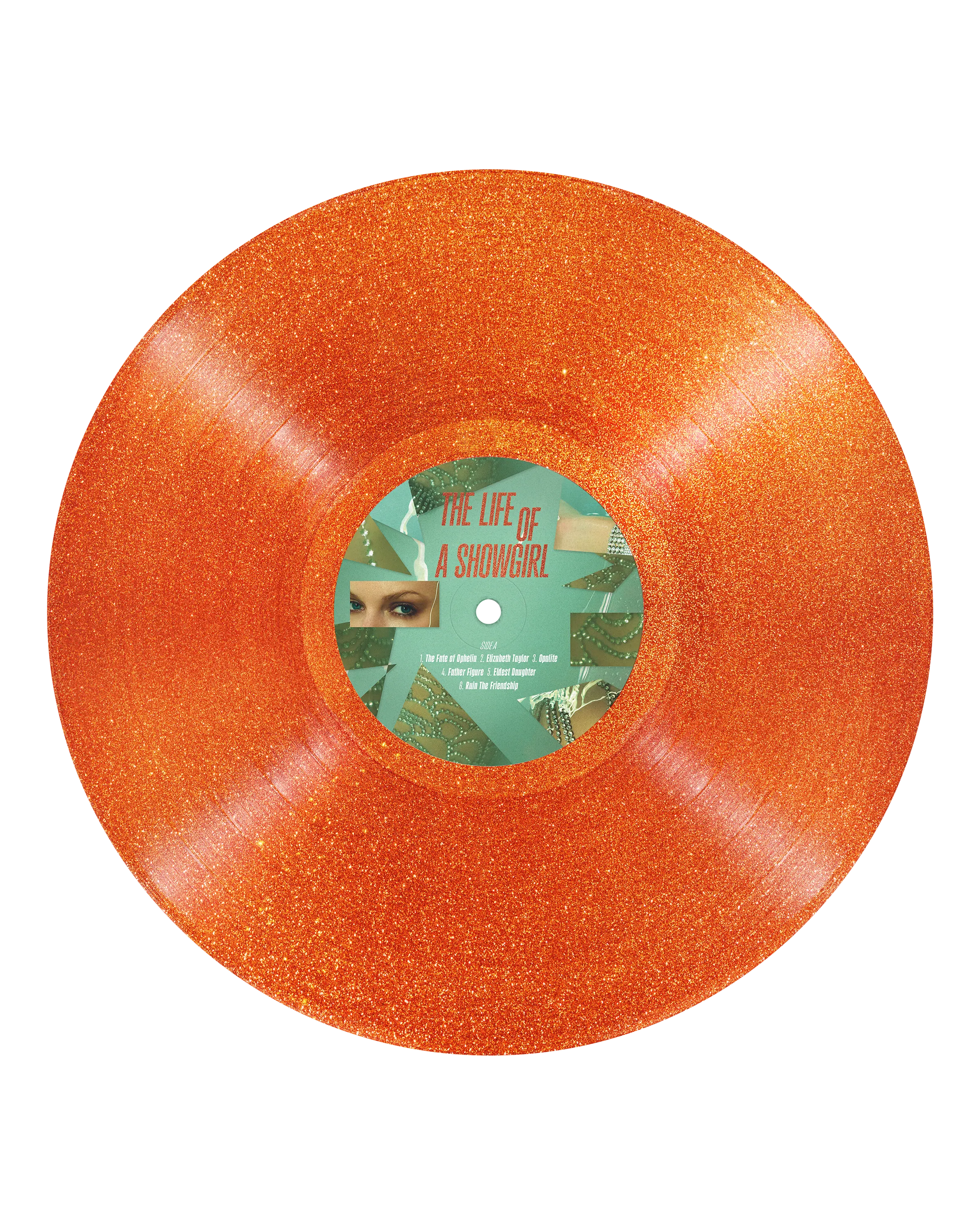 THE LIFE OF A SHOWGIRL: SWEAT AND VANILLA PERFUME PORTOFINO ORANGE GLITTER VINYL - Image 3