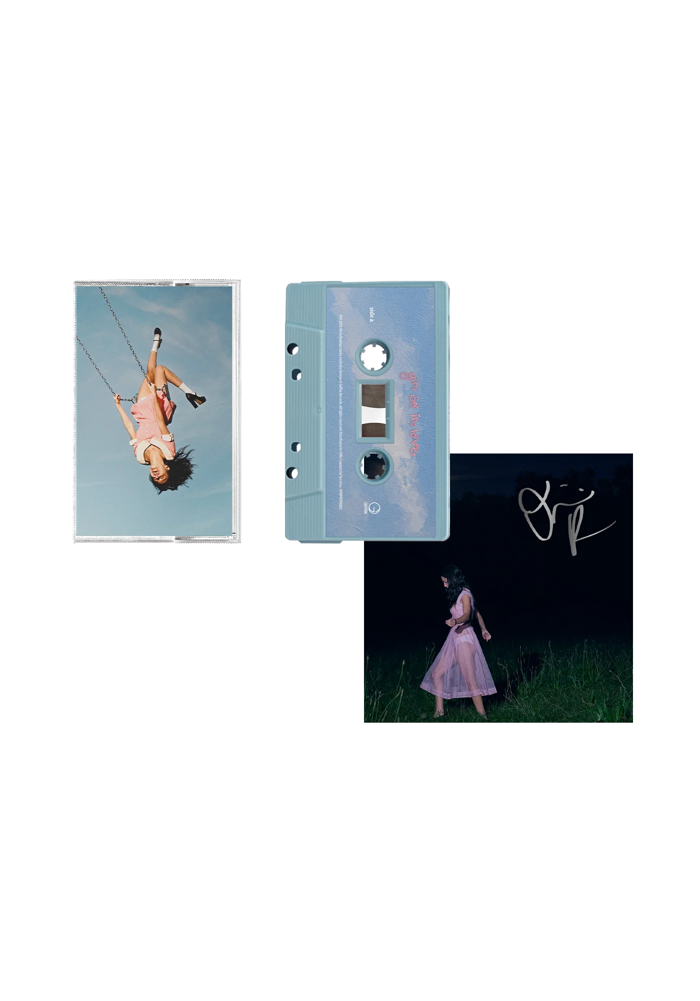 you seem pretty sad for a girl so in love - exclusive baby blue cassette + signed art card