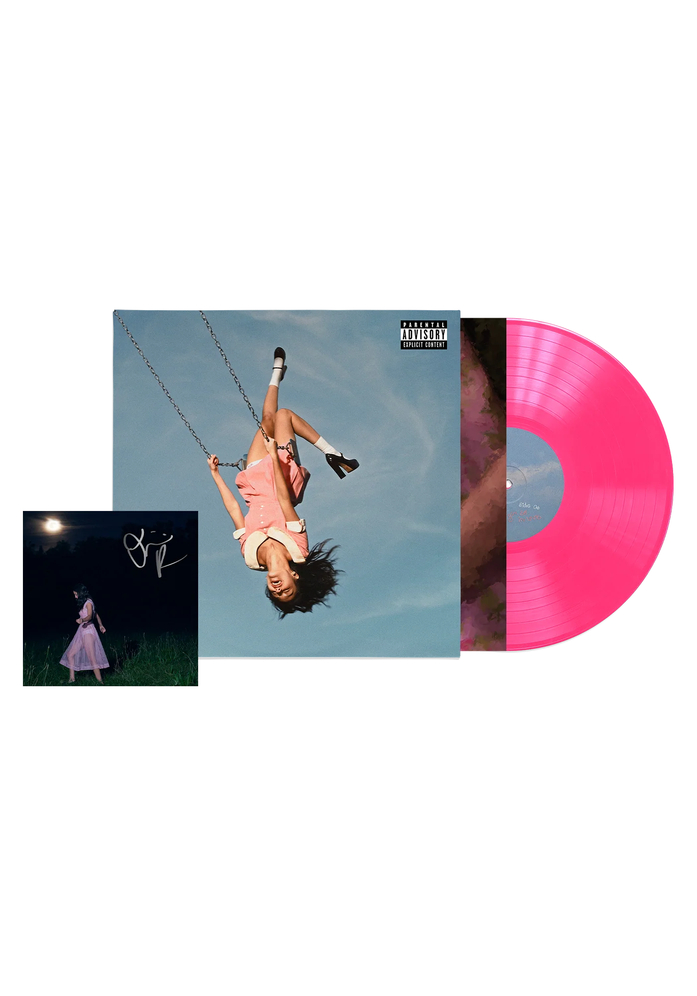 you seem pretty sad for a girl so in love - exclusive 'sticky sweet' hot pink vinyl + signed art card