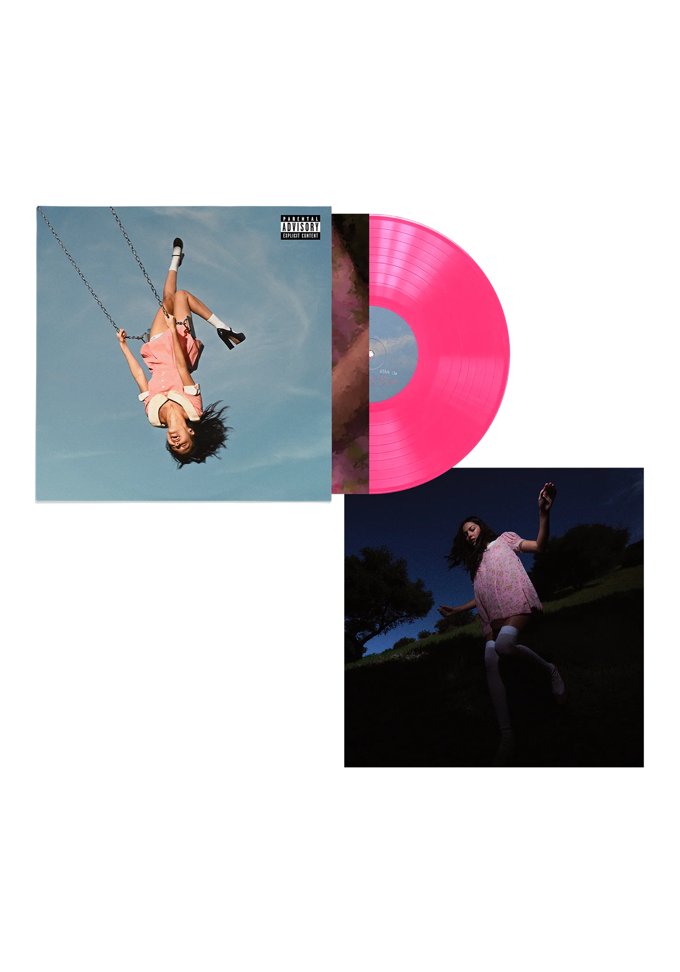 you seem pretty sad for a girl so in love - exclusive 'sticky sweet' hot pink vinyl + signed art card - Image 2